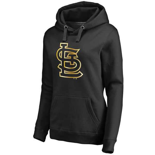 Women St. Louis Cardinals Gold Collection Pullover Hoodie LanTian - Black,We sell and wholesale Women St. Louis Cardinals Gold Collection Pullover Hoodie LanTian - Black on line form chian!