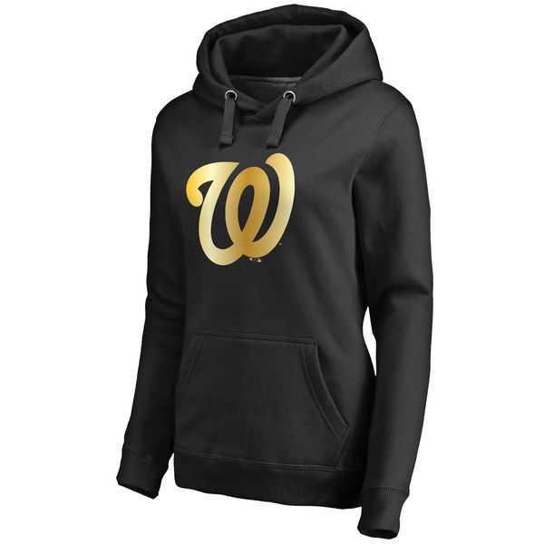 Women Washington Nationals Gold Collection Pullover Hoodie LanTian - Black,We sell and wholesale Women Washington Nationals Gold Collection Pullover Hoodie LanTian - Black on line form chian!