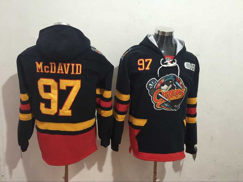 Edmonton Oilers #97 Connor McDavid New Black Stitched NHL Hoodie,We sell and wholesale Edmonton Oilers #97 Connor McDavid New Black Stitched NHL Hoodie on line form chian!