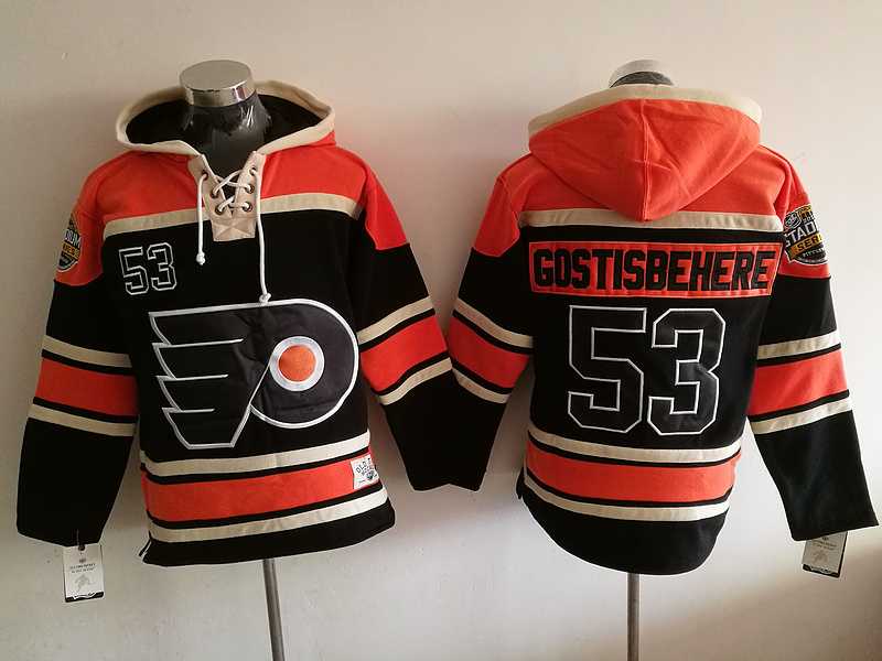 Philadelphia Flyers #53 Shayne Gostisbehere Black-Orange 2017 Stadium Series Stitched NHL Hoodie,We sell and wholesale Philadelphia Flyers #53 Shayne Gostisbehere Black-Orange 2017 Stadium Series Stitched NHL Hoodie on line form chian!