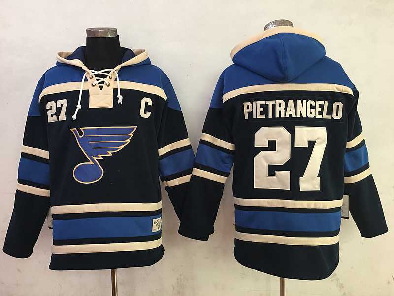 St. Louis Blues #27 Alex Pietrangelo Black Stitched NHL Hoodie,We sell and wholesale St. Louis Blues #27 Alex Pietrangelo Black Stitched NHL Hoodie on line form chian!