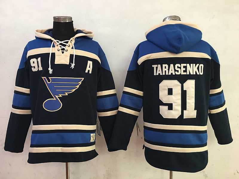 St. Louis Blues #91 Vladimir Tarasenko Black Stitched NHL Hoodie,We sell and wholesale St. Louis Blues #91 Vladimir Tarasenko Black Stitched NHL Hoodie on line form chian!