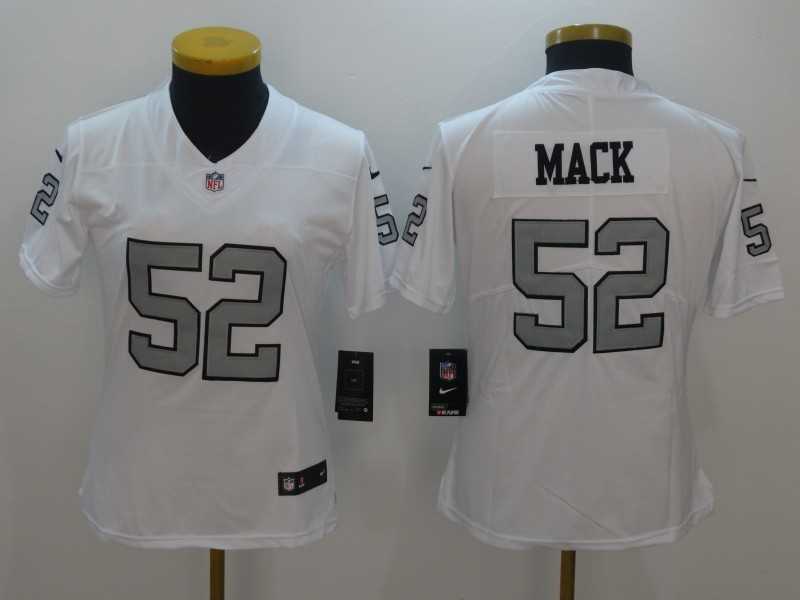 Women Limited Nike Oakland Raiders #52 Khalil Mack White Stitched NFL Rush Jersey,We sell and wholesale Women Limited Nike Oakland Raiders #52 Khalil Mack White Stitched NFL Rush Jersey on line form chian!