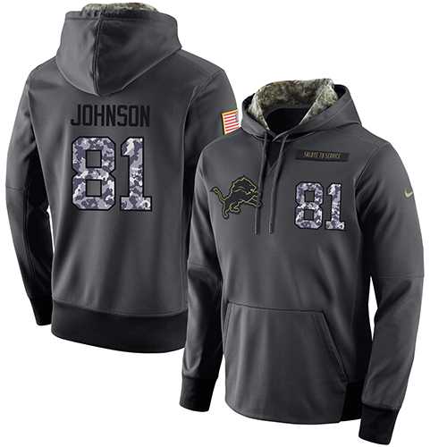 Glued Nike Detroit Lions #81 Calvin Johnson Men's Anthracite Salute to Service Player Performance Hoodie,We sell and wholesale Glued Nike Detroit Lions #81 Calvin Johnson Men's Anthracite Salute to Service Player Performance Hoodie on line form chian!