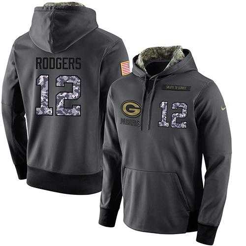 Glued Nike Green Bay Packers #12 Aaron Rodgers Men's Anthracite Salute to Service Player Performance Hoodie,We sell and wholesale Glued Nike Green Bay Packers #12 Aaron Rodgers Men's Anthracite Salute to Service Player Performance Hoodie on line form chian!