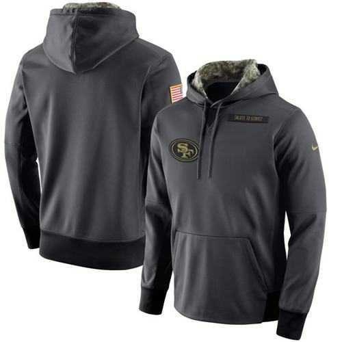 Glued Nike San Francisco 49ers Men's Anthracite Salute to Service Pullover Hoodie,We sell and wholesale Glued Nike San Francisco 49ers Men's Anthracite Salute to Service Pullover Hoodie on line form chian!