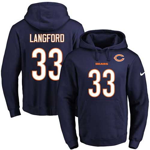 Printed Nike Chicago Bears #33 Jeremy Langford Navy Name & Number Men's Pullover Hoodie,We sell and wholesale Printed Nike Chicago Bears #33 Jeremy Langford Navy Name & Number Men's Pullover Hoodie on line form chian!