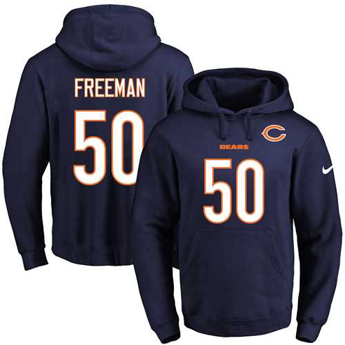 Printed Nike Chicago Bears #50 Jerrell Freeman Navy Name & Number Men's Pullover Hoodie,We sell and wholesale Printed Nike Chicago Bears #50 Jerrell Freeman Navy Name & Number Men's Pullover Hoodie on line form chian!