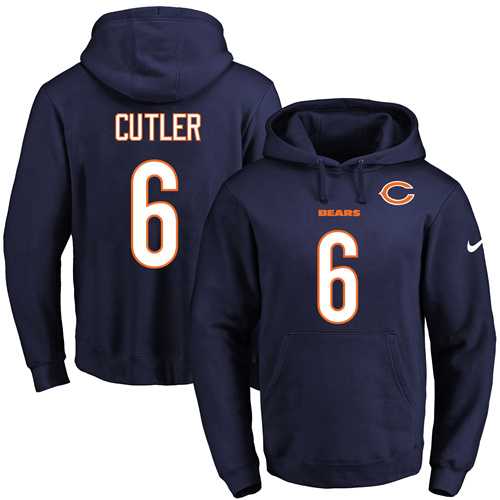 Printed Nike Chicago Bears #6 Jay Cutler Navy Name & Number Men's Pullover Hoodie,We sell and wholesale Printed Nike Chicago Bears #6 Jay Cutler Navy Name & Number Men's Pullover Hoodie on line form chian!