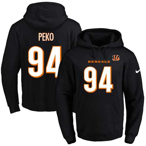 Printed Nike Cincinnati Bengals #94 Domata Peko Black Name & Number Men's Pullover Hoodie,We sell and wholesale Printed Nike Cincinnati Bengals #94 Domata Peko Black Name & Number Men's Pullover Hoodie on line form chian!