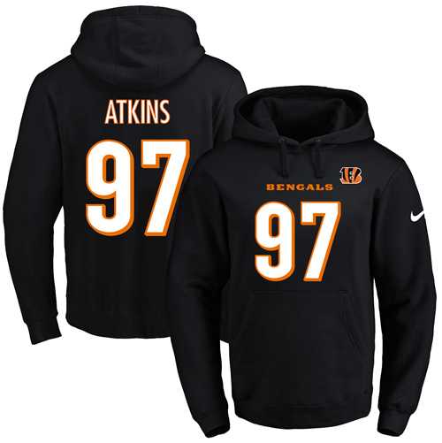 Printed Nike Cincinnati Bengals #97 Geno Atkins Black Name & Number Men's Pullover Hoodie,We sell and wholesale Printed Nike Cincinnati Bengals #97 Geno Atkins Black Name & Number Men's Pullover Hoodie on line form chian!