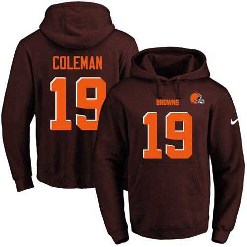 Printed Nike Cleveland Browns #19 Corey Coleman Brown Name & Number Men's Pullover Hoodie,We sell and wholesale Printed Nike Cleveland Browns #19 Corey Coleman Brown Name & Number Men's Pullover Hoodie on line form chian!