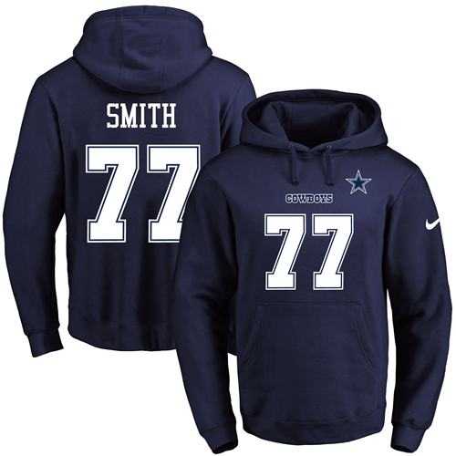 Printed Nike Dallas Cowboys #77 Tyron Smith Navy Name & Number Men's Pullover Hoodie,We sell and wholesale Printed Nike Dallas Cowboys #77 Tyron Smith Navy Name & Number Men's Pullover Hoodie on line form chian!