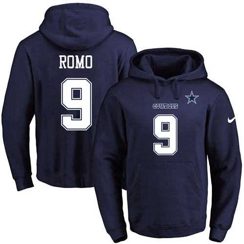 Printed Nike Dallas Cowboys #9 Tony Romo Navy Name & Number Men's Pullover Hoodie,We sell and wholesale Printed Nike Dallas Cowboys #9 Tony Romo Navy Name & Number Men's Pullover Hoodie on line form chian!