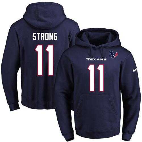Printed Nike Houston Texans #11 Jaelen Strong Navy Name & Number Men's Pullover Hoodie,We sell and wholesale Printed Nike Houston Texans #11 Jaelen Strong Navy Name & Number Men's Pullover Hoodie on line form chian!