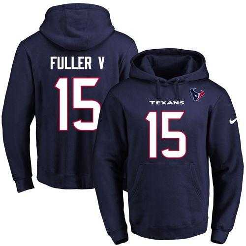 Printed Nike Houston Texans #15 Will Fuller V Navy Name & Number Men's Pullover Hoodie,We sell and wholesale Printed Nike Houston Texans #15 Will Fuller V Navy Name & Number Men's Pullover Hoodie on line form chian!