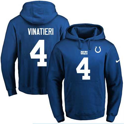 Printed Nike Indianapolis Colts #4 Adam Vinatieri Blue Name & Number Men's Pullover Hoodie,We sell and wholesale Printed Nike Indianapolis Colts #4 Adam Vinatieri Blue Name & Number Men's Pullover Hoodie on line form chian!