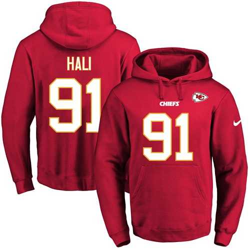 Printed Nike Kansas City Chiefs #91 Tamba Hali Red Name & Number Men's Pullover Hoodie,We sell and wholesale Printed Nike Kansas City Chiefs #91 Tamba Hali Red Name & Number Men's Pullover Hoodie on line form chian!