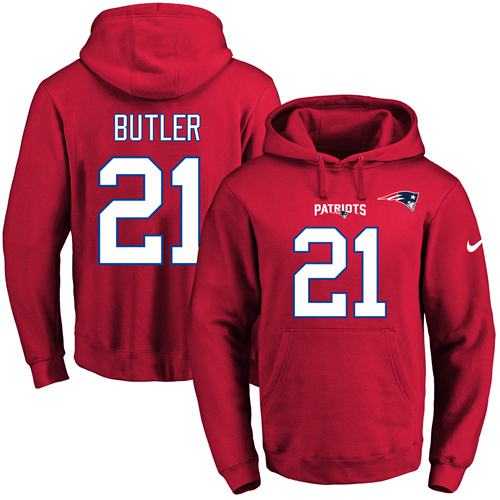 Printed Nike New England Patriots #21 Malcolm Butler Red Name & Number Men's Pullover Hoodie,We sell and wholesale Printed Nike New England Patriots #21 Malcolm Butler Red Name & Number Men's Pullover Hoodie on line form chian!