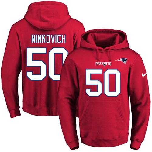 Printed Nike New England Patriots #50 Rob Ninkovich Red Name & Number Men's Pullover Hoodie,We sell and wholesale Printed Nike New England Patriots #50 Rob Ninkovich Red Name & Number Men's Pullover Hoodie on line form chian!