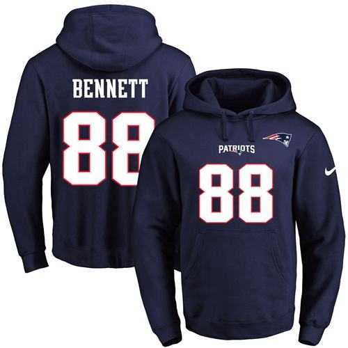 Printed Nike New England Patriots #88 Martellus Bennett Navy Name & Number Men's Pullover Hoodie,We sell and wholesale Printed Nike New England Patriots #88 Martellus Bennett Navy Name & Number Men's Pullover Hoodie on line form chian!