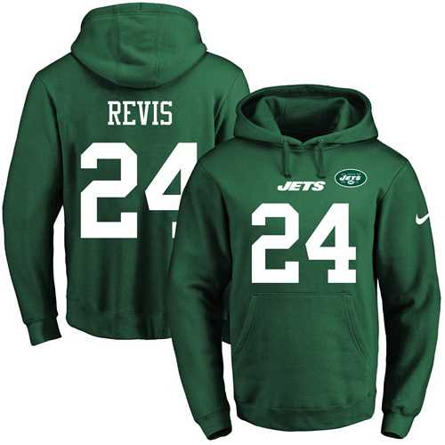 Printed Nike New York Jets #24 Darrelle Revis Green Name & Number Men's Pullover Hoodie,We sell and wholesale Printed Nike New York Jets #24 Darrelle Revis Green Name & Number Men's Pullover Hoodie on line form chian!