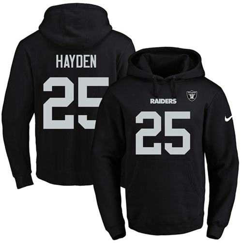 Printed Nike Oakland Raiders #25 D.J.Hayden Black Name & Number Men's Pullover Hoodie,We sell and wholesale Printed Nike Oakland Raiders #25 D.J.Hayden Black Name & Number Men's Pullover Hoodie on line form chian!