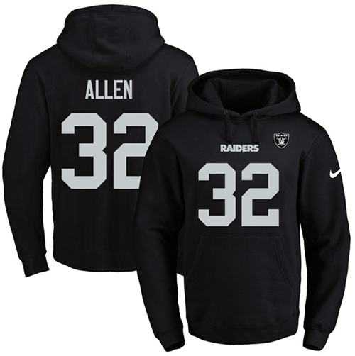 Printed Nike Oakland Raiders #32 Marcus Allen Black Name & Number Men's Pullover Hoodie,We sell and wholesale Printed Nike Oakland Raiders #32 Marcus Allen Black Name & Number Men's Pullover Hoodie on line form chian!