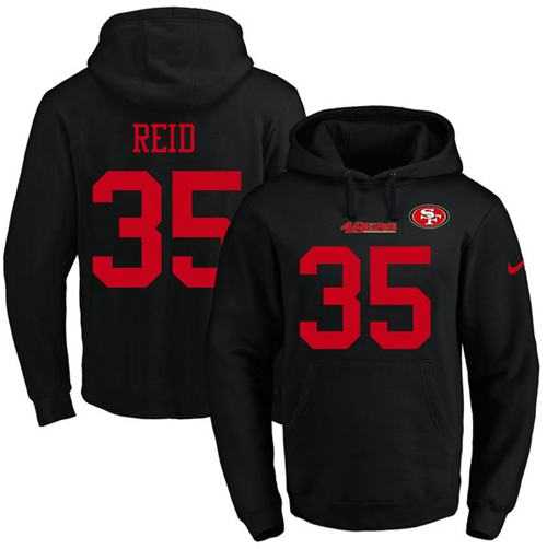 Printed Nike San Francisco 49ers #35 Eric Reid Black Name & Number Men's Pullover Hoodie,We sell and wholesale Printed Nike San Francisco 49ers #35 Eric Reid Black Name & Number Men's Pullover Hoodie on line form chian!