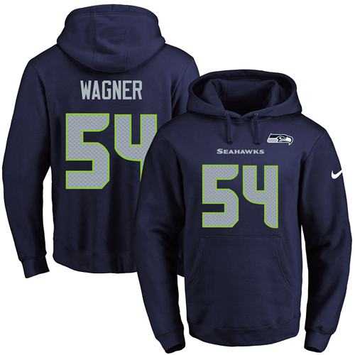 Printed Nike Seattle Seahawks #54 Bobby Wagner Navy Name & Number Men's Pullover Hoodie,We sell and wholesale Printed Nike Seattle Seahawks #54 Bobby Wagner Navy Name & Number Men's Pullover Hoodie on line form chian!