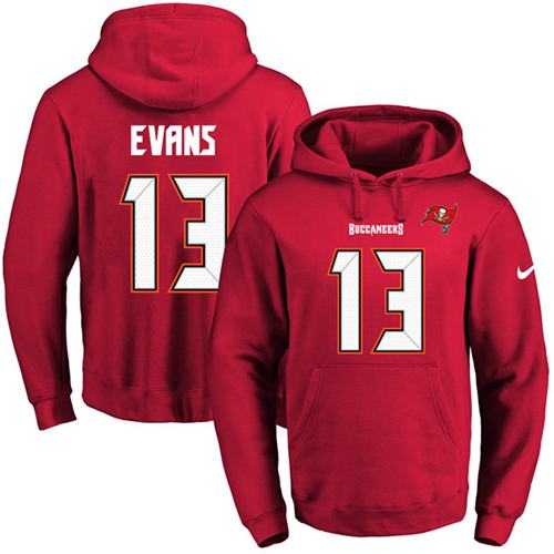 Printed Nike Tampa Bay Buccaneers #13 Mike Evans Red Name & Number Men's Pullover Hoodie,We sell and wholesale Printed Nike Tampa Bay Buccaneers #13 Mike Evans Red Name & Number Men's Pullover Hoodie on line form chian!