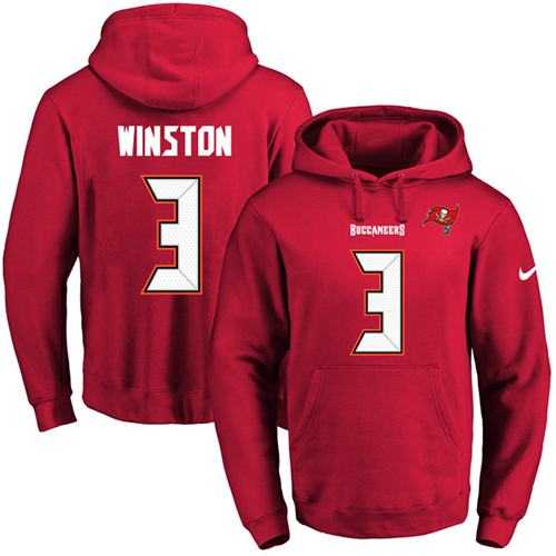 Printed Nike Tampa Bay Buccaneers #3 Jameis Winston Red Name & Number Men's Pullover Hoodie,We sell and wholesale Printed Nike Tampa Bay Buccaneers #3 Jameis Winston Red Name & Number Men's Pullover Hoodie on line form chian!