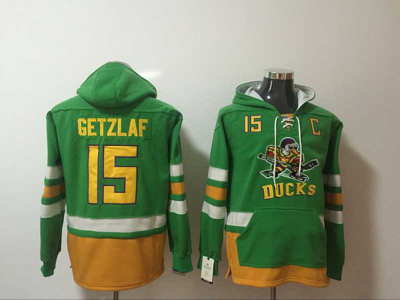 Anaheim Ducks #15 Ryan Getzlaf Green All Stitched Hooded Sweatshirt,We sell and wholesale Anaheim Ducks #15 Ryan Getzlaf Green All Stitched Hooded Sweatshirt on line form chian!