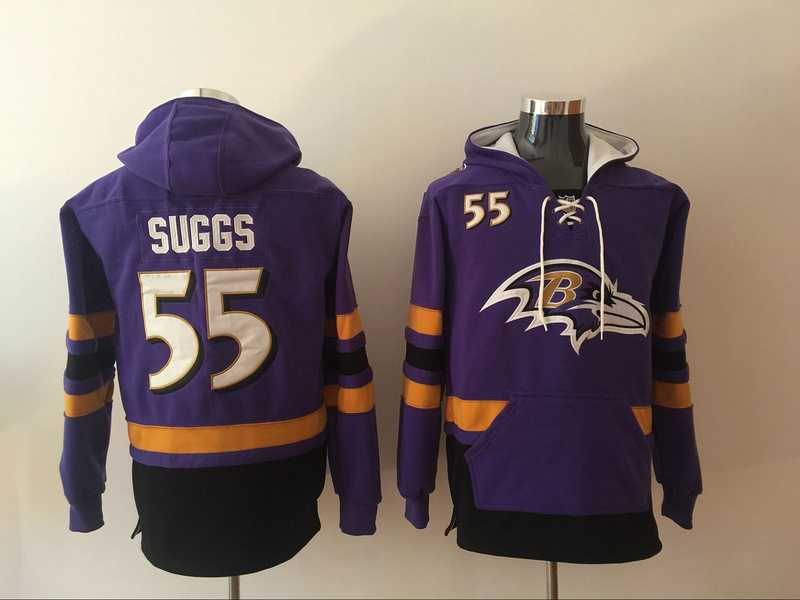 Baltimore Ravens #55 Terrell Suggs Purple All Stitched Hooded Sweatshirt,We sell and wholesale Baltimore Ravens #55 Terrell Suggs Purple All Stitched Hooded Sweatshirt on line form chian!