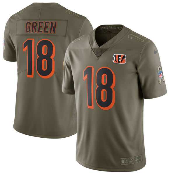 Nike Cincinnati Bengals #18 A.J. Green Olive Salute To Service Limited Jersey,We sell and wholesale Nike Cincinnati Bengals #18 A.J. Green Olive Salute To Service Limited Jersey on line form chian!