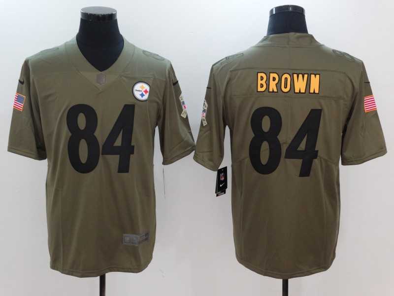 Nike Pittsburgh Steelers #84 Antonio Brown Olive Salute To Service Limited Jersey,We sell and wholesale Nike Pittsburgh Steelers #84 Antonio Brown Olive Salute To Service Limited Jersey on line form chian!