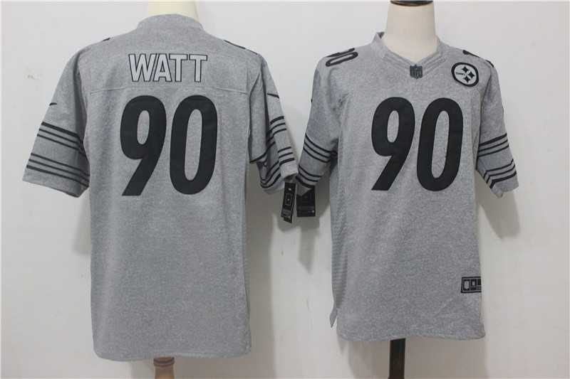 Nike Pittsburgh Steelers #90 T.J. Watt Gray Gridiron Gray Limited Jersey,We sell and wholesale Nike Pittsburgh Steelers #90 T.J. Watt Gray Gridiron Gray Limited Jersey on line form chian!