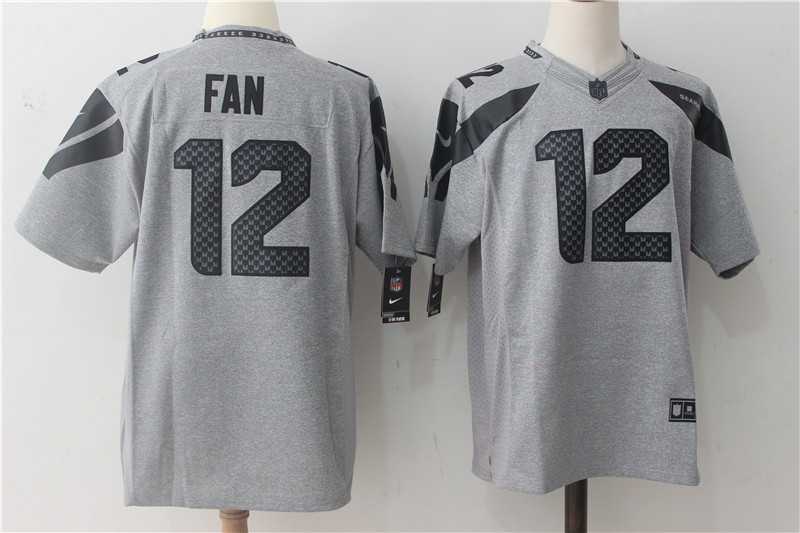 Nike Seattle Seahawks #12 Fan Gray Gridiron Gray Limited Jersey,We sell and wholesale Nike Seattle Seahawks #12 Fan Gray Gridiron Gray Limited Jersey on line form chian!
