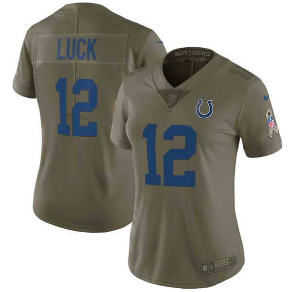Women Nike Indianapolis Colts #12 Andrew Luck Olive Salute To Service Limited Jersey,We sell and wholesale Women Nike Indianapolis Colts #12 Andrew Luck Olive Salute To Service Limited Jersey on line form chian!