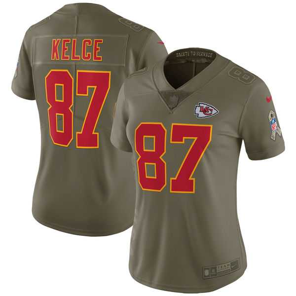 Women Nike Kansas City Chiefs #87 Travis Kelce Olive Salute To Service Limited Jersey,We sell and wholesale Women Nike Kansas City Chiefs #87 Travis Kelce Olive Salute To Service Limited Jersey on line form chian!