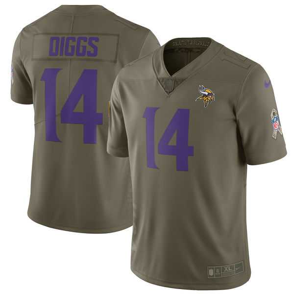 Youth Nike Minnesota Vikings #14 Stefon Diggs Olive Salute To Service Limited Jersey,We sell and wholesale Youth Nike Minnesota Vikings #14 Stefon Diggs Olive Salute To Service Limited Jersey on line form chian!