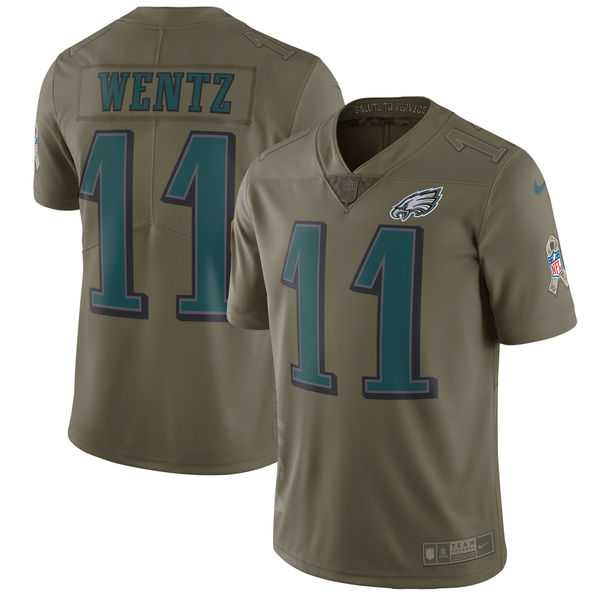 Youth Nike Philadelphia Eagles #11 Carson Wentz Olive Salute To Service Limited Jersey,We sell and wholesale Youth Nike Philadelphia Eagles #11 Carson Wentz Olive Salute To Service Limited Jersey on line form chian!