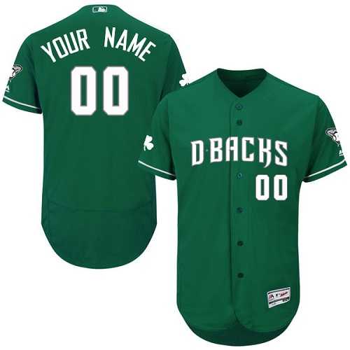 Customized Men's Arizona Diamondbacks Green Celtic Flexbase Jersey,We sell and wholesale Customized Men's Arizona Diamondbacks Green Celtic Flexbase Jersey on line form chian!