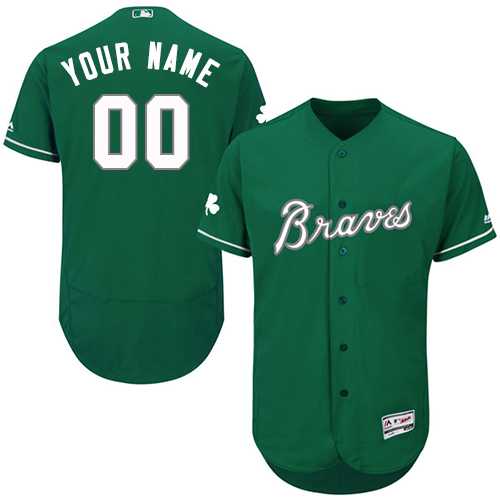 Customized Men's Atlanta Braves Green Celtic Flexbase Jersey,We sell and wholesale Customized Men's Atlanta Braves Green Celtic Flexbase Jersey on line form chian!