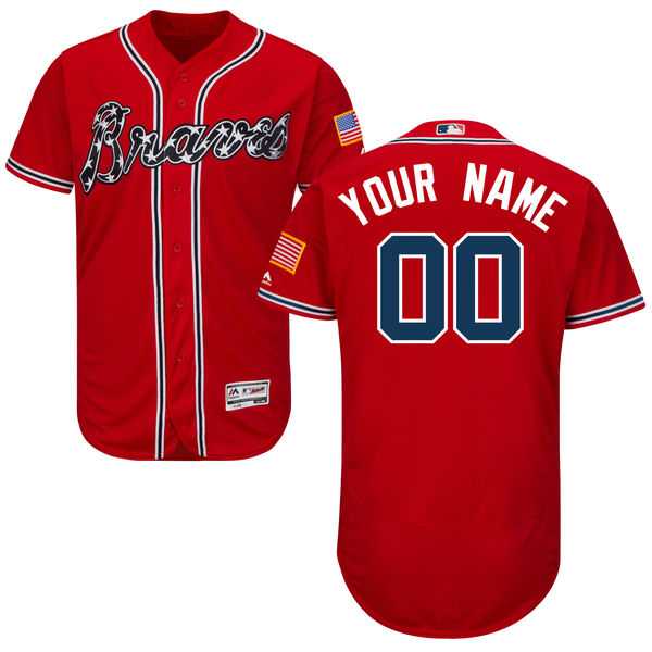 Customized Men's Atlanta Braves Red Flexbase Jersey,We sell and wholesale Customized Men's Atlanta Braves Red Flexbase Jersey on line form chian!