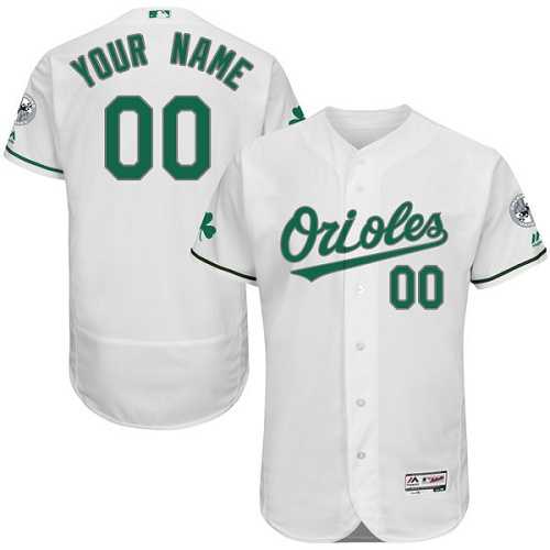 Customized Men's Baltimore Orioles White St. Patrick's Day Flexbase Jersey,We sell and wholesale Customized Men's Baltimore Orioles White St. Patrick's Day Flexbase Jersey on line form chian!