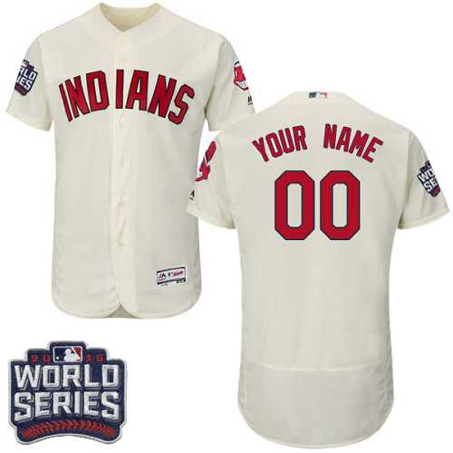 Customized Men's Cleveland Indians Cream World Series Flexbase Jersey,We sell and wholesale Customized Men's Cleveland Indians Cream World Series Flexbase Jersey on line form chian!
