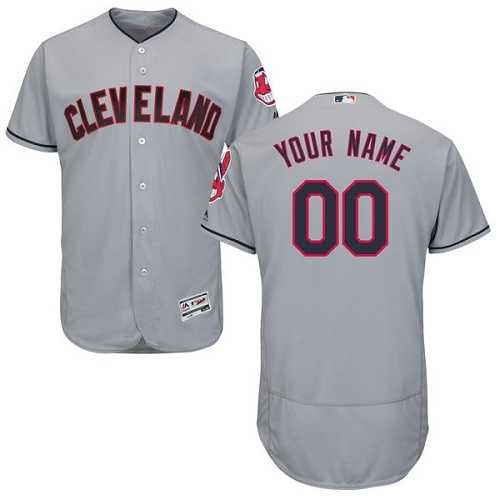 Customized Men's Cleveland Indians Gray Flexbase Jersey,We sell and wholesale Customized Men's Cleveland Indians Gray Flexbase Jersey on line form chian!