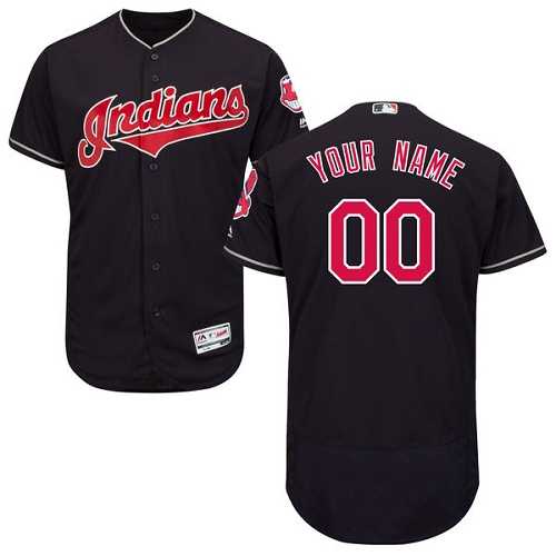 Customized Men's Cleveland Indians Navy Flexbase Jersey,We sell and wholesale Customized Men's Cleveland Indians Navy Flexbase Jersey on line form chian!
