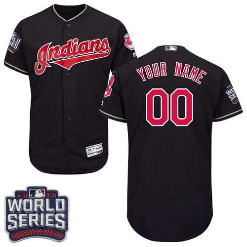 Customized Men's Cleveland Indians Navy World Series Flexbase Jersey,We sell and wholesale Customized Men's Cleveland Indians Navy World Series Flexbase Jersey on line form chian!